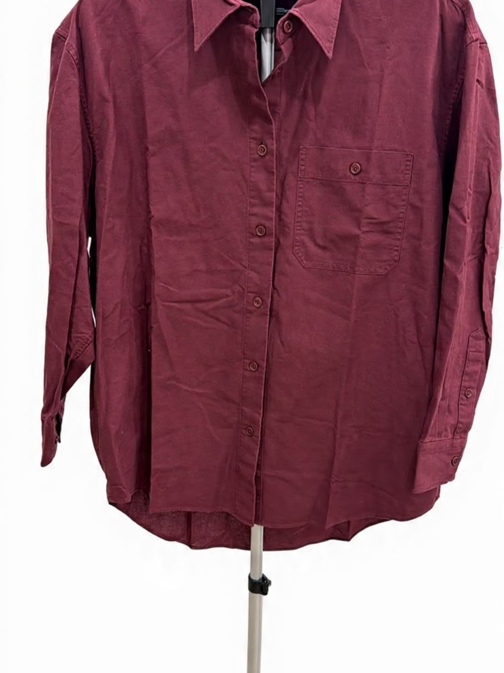 Something Navy Men's Button- Up Shirt in Burgundy